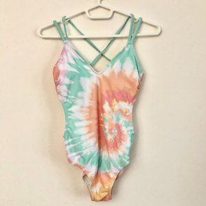 *Donating soon* Tie Dye One Piece Open Back Bathing Suit